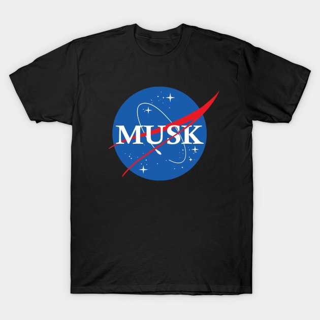 Nasa Musk Logo T-Shirt by Nerd_art